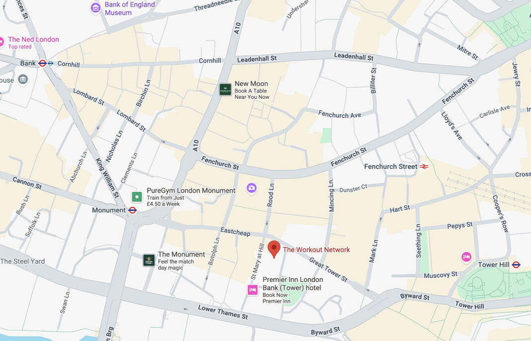 Google Map of The Workout Network Google Map of The Workout Network